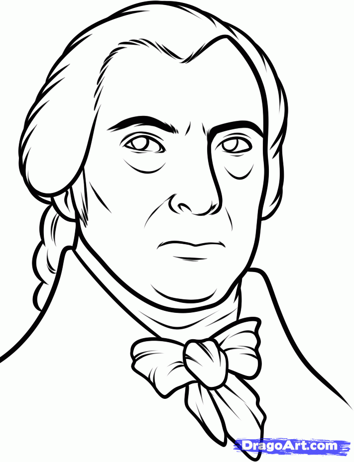 711x929 How To Draw James Madison, James Madison Step 7 Art - James Madison Sketch