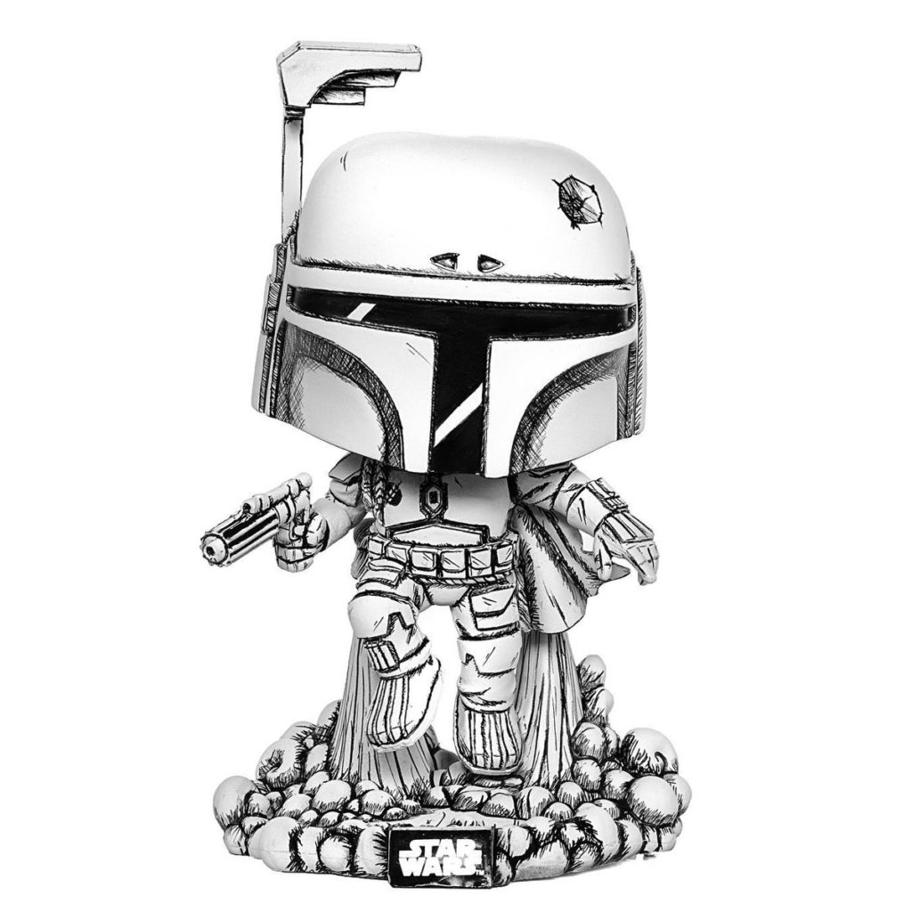 1024x1024 Nycc Boba Fett With Slave I Funko Pop! Sketch Custom By Abbernaffy - Jango Fett Sketch