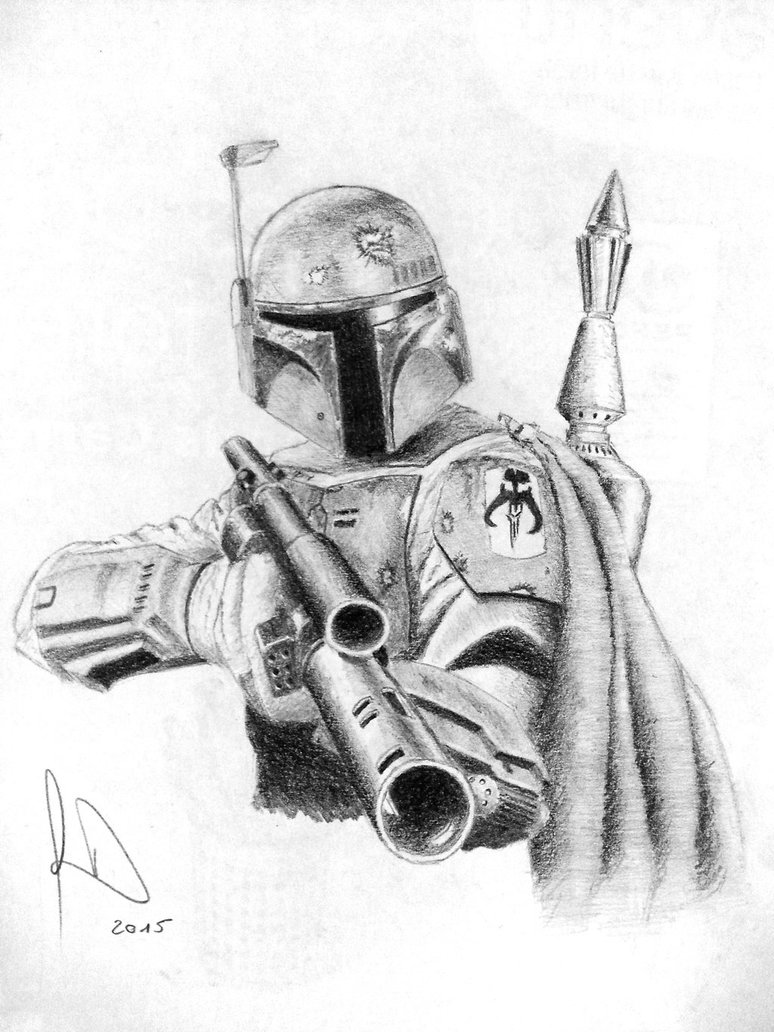 774x1032 Star Wars Drawing, Pencil, Sketch, Colorful, Realistic Art Images - Jango Fett Sketch