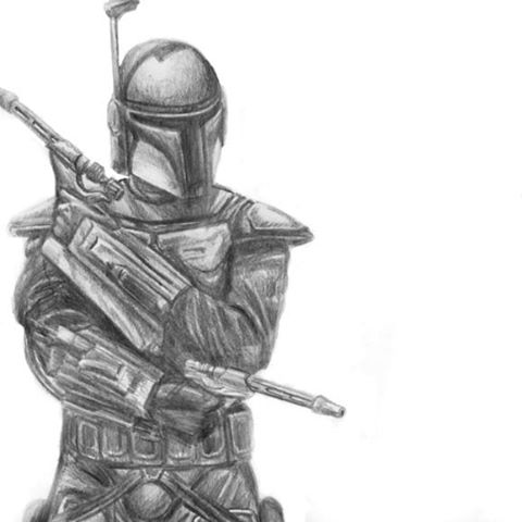 480x480 Truemandalorian Instagram - Jango Fett Sketch
