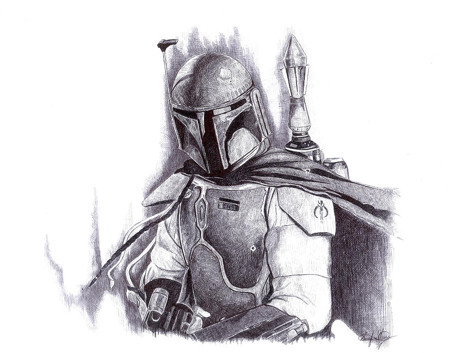 900x707 Boba Fett - Jango Fett Sketch