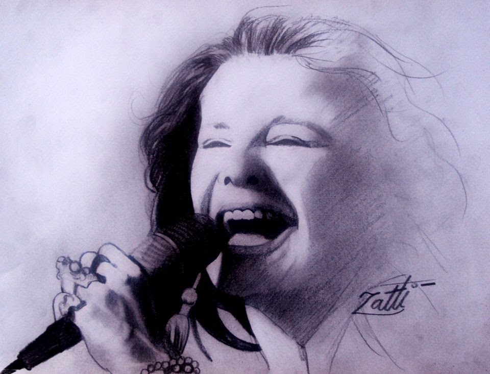 960x732 Janis Joplin Drawing - Janis Joplin Sketch