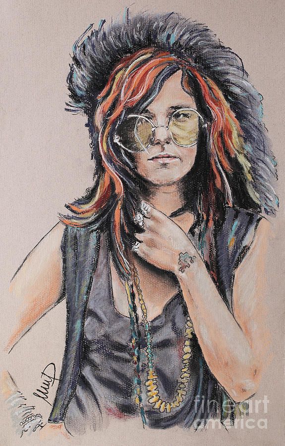 575x900 Janis Joplin Drawing By Melanie D - Janis Joplin Sketch