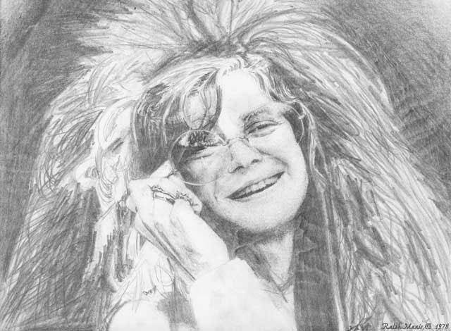 640x470 Janis Joplin Pencil Sketch Portrait Of 60s Bluesrock Singer - Janis Joplin Sketch