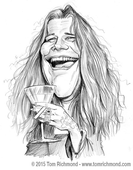 450x577 Richmond Illustration Inc. - Janis Joplin Sketch