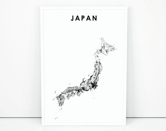 340x270 Japan Map Etsy - Japan Map Sketch