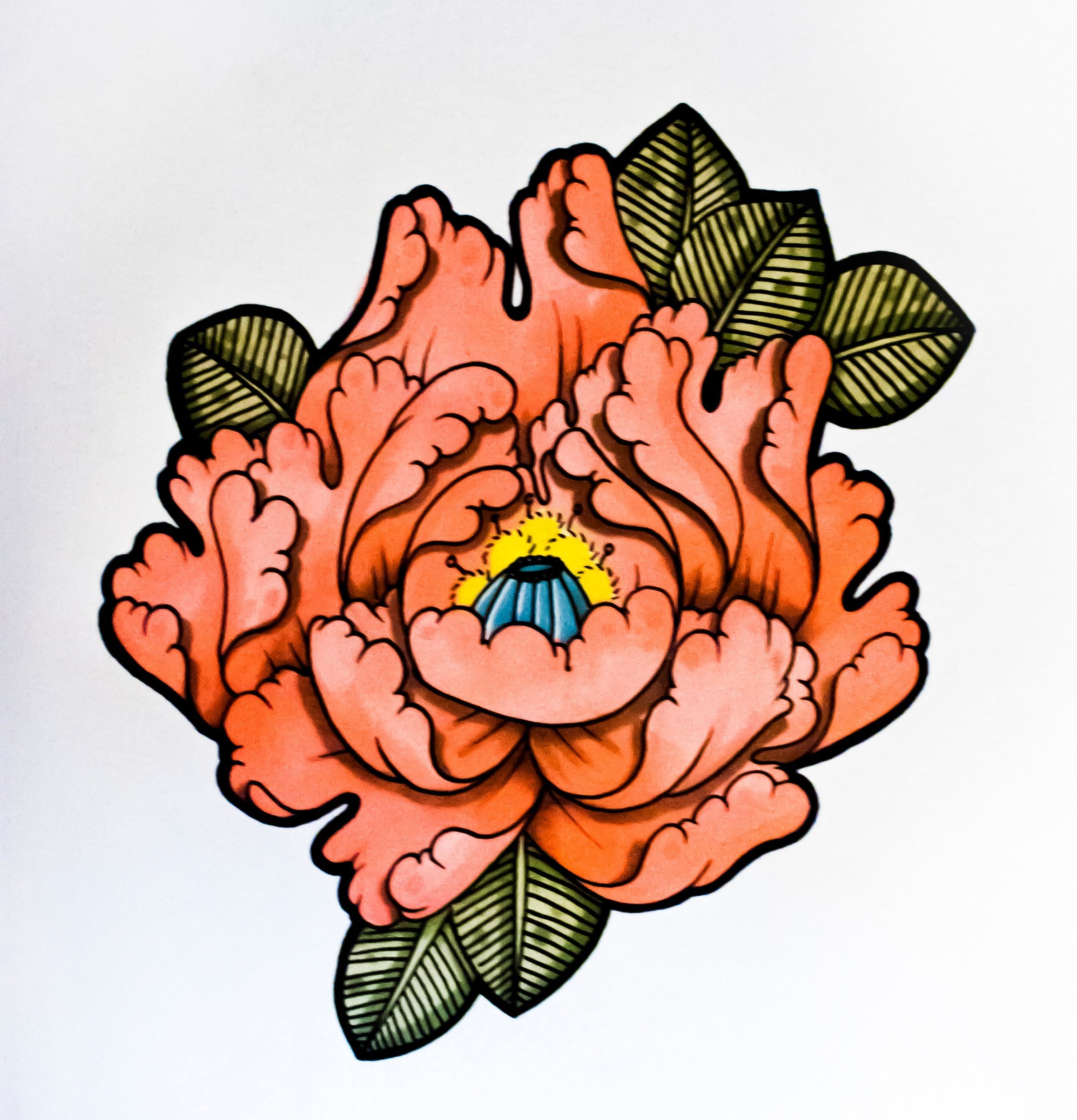 2314x2407 How To Draw A Flower Japanese Tattoo Style! By Thebrokenpuppet - Japan Tattoo Sketch