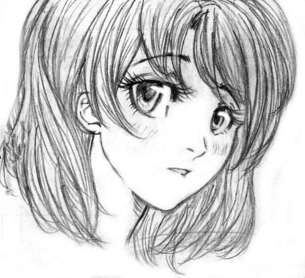 Japanese Manga Girl Drawing