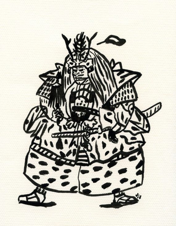 570x732 Original Drawing Ukiyo E Drawing Japanese Art Drawing On - Japanese Art Sketches