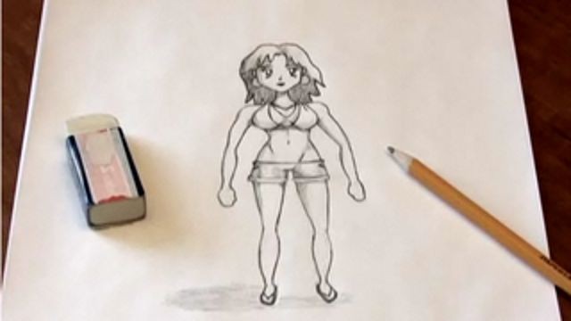 640x360 Drawn Anime Japanese Style - Japanese Cartoon Sketch