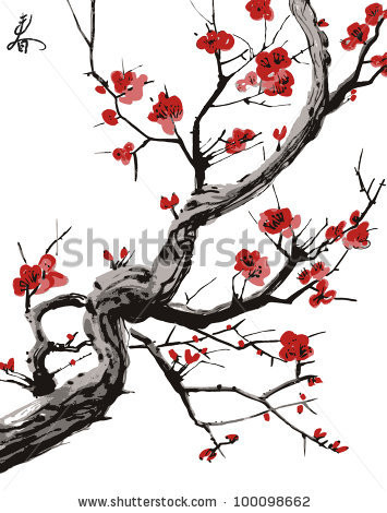 355x470 Japanese Cherry Blossom Coloring Pages Flower Cherry Blossoms - Japanese Cherry Blossom Tree Sketch