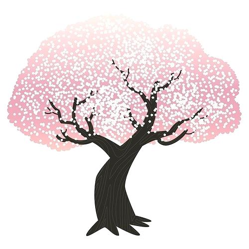 500x500 Cherry Blossom Tree Drawing - Japanese Cherry Blossom Tree Sketch