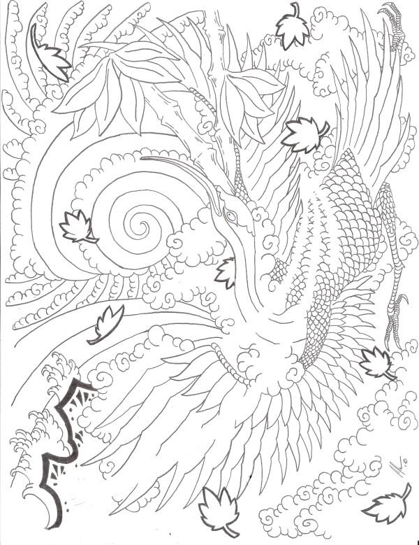 600x779 Traditional Japanese Crane By Xcjxedge - Japanese Crane Sketch