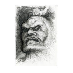 300x300 Japanese Demon Drawing By Tim Thorpe - Japanese Demon Sketch