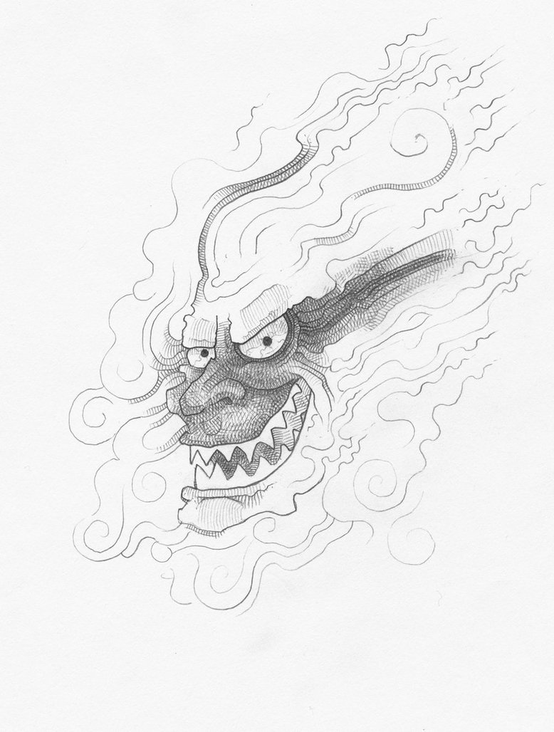 778x1028 Japanese Demon By Vandiemenlander - Japanese Demon Sketch