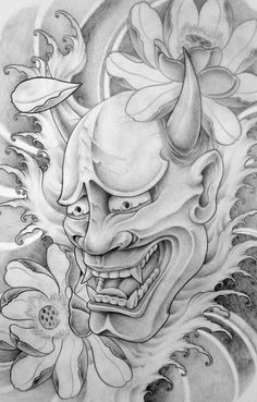 236x369 383 Best Hannya Mask Images In 2018 Japanese - Japanese Demon Sketch