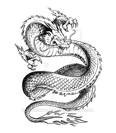 400x458 Gallery Japanese Dragon, - Japanese Dragon Sketch