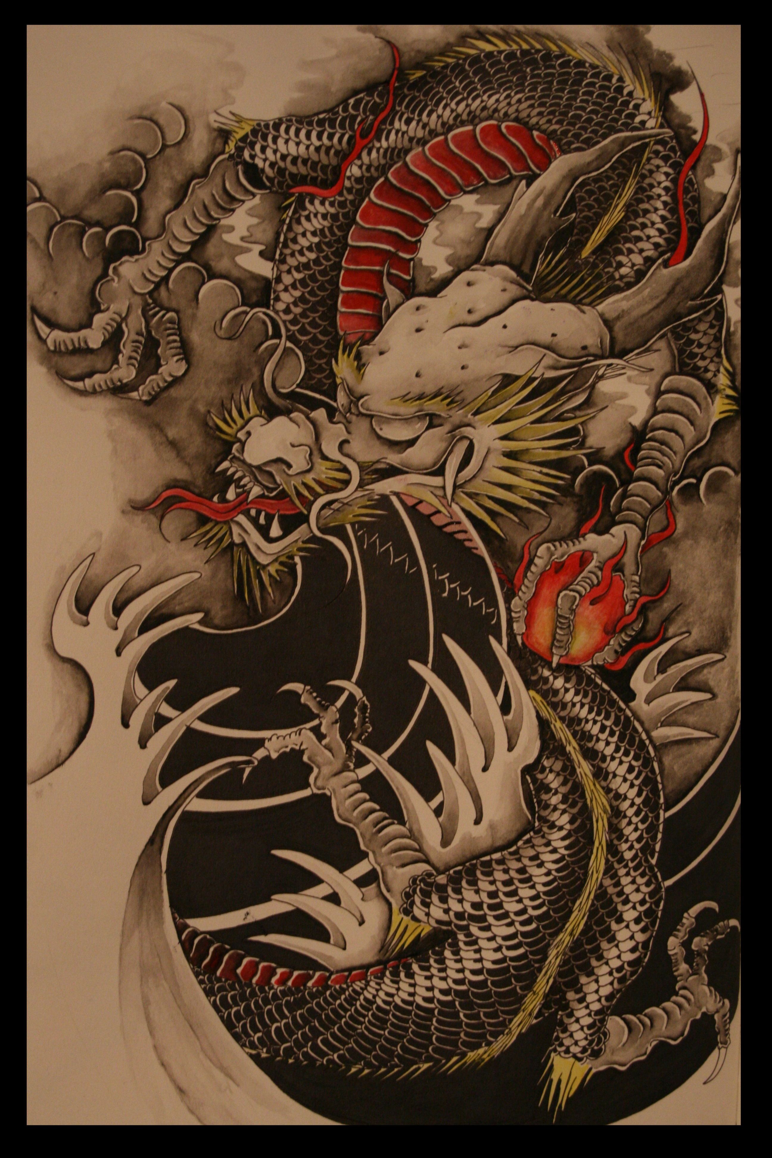 2592x3888 Japanese Dragon Tattoo Wallpapers - Japanese Dragon Tattoo Sketch