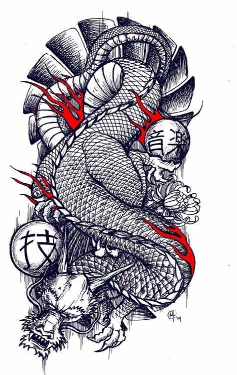 474x747 Traditional Japanese Dragon Tattoo Drawing. Best Ideas About - Japanese Dragon Tattoo Sketch
