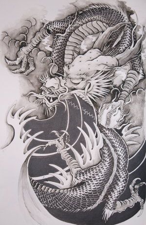 300x463 Warrior Japanese Tattoo - Japanese Dragon Tattoo Sketch