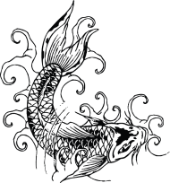 190x204 Shape Fish Sketch Japanese Carp Vector Tatoo Image By Andriy - Japanese Fish Sketch