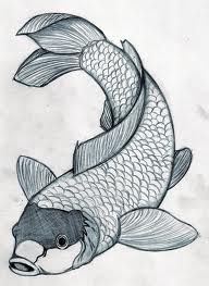 192x263 Japanese Drawing Fish - Japanese Fish Sketch