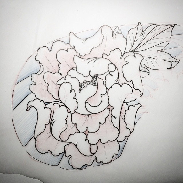 640x640 Drawing Day - Japanese Flower Sketch