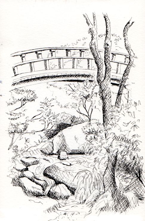 486x739 Sketching (Part 2) - Japanese Garden Sketch