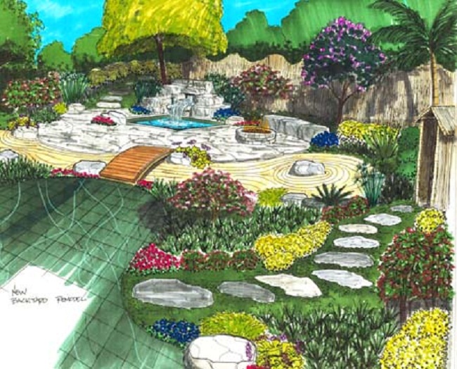 650x524 Japanese Garden Design Plans Small Land Stunning Sketch - Japanese Garden Sketch