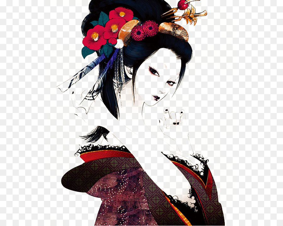 900x720 Geisha Japanese Art Drawing Illustration - Japanese Geisha Sketch