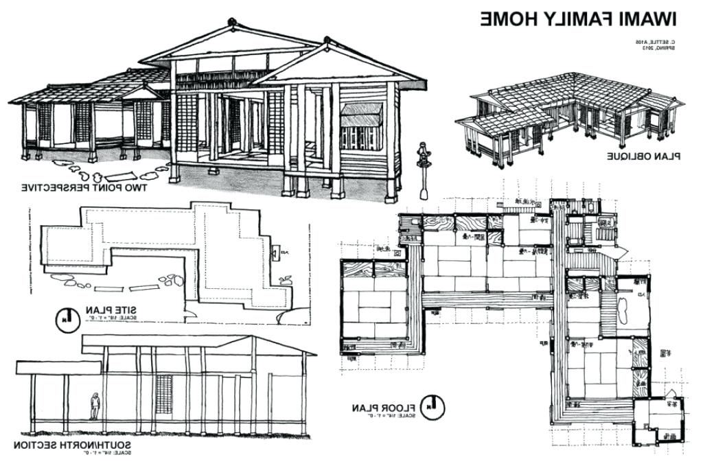 1024x682 Japanese Style House Plan Traditional Style House Plans New Japan - Japanese House Sketch