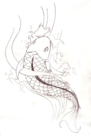 300x448 The Company Fish Koi Fish Drawing - Japanese Koi Fish Sketches