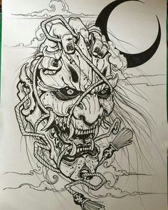 236x295 383 Best Hannya Mask Images In 2018 Japanese - Japanese Mask Sketch