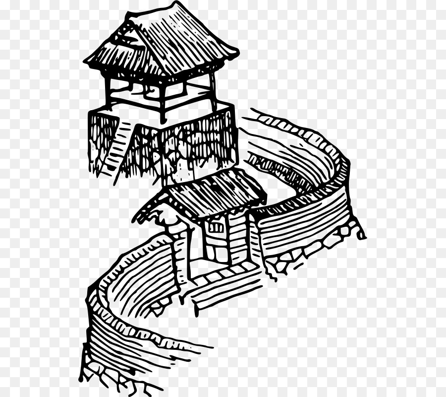 900x800 Line Art Japanese Pagoda Drawing Clip Art - Japanese Pagoda Sketch