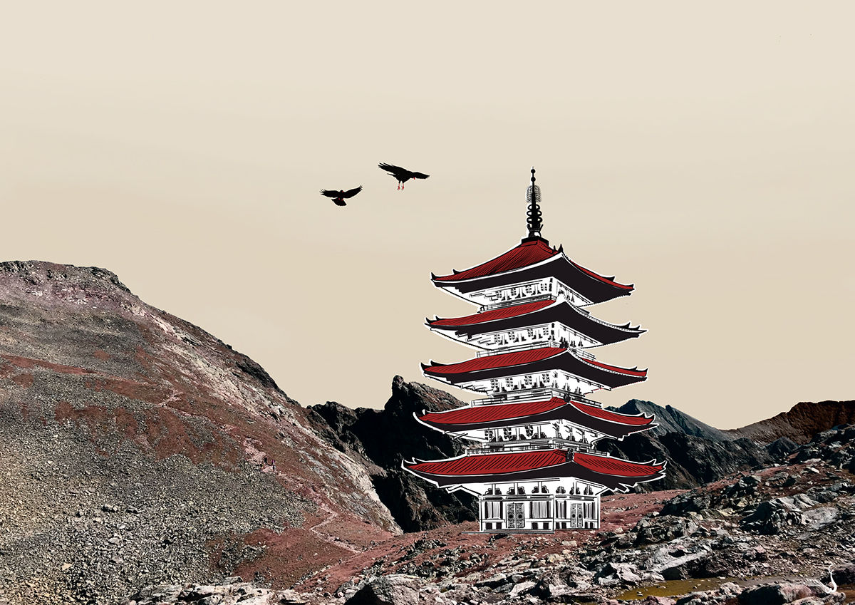 1200x849 Sketches Amp Landscapes Japanese Pagoda On Behance - Japanese Pagoda Sketch