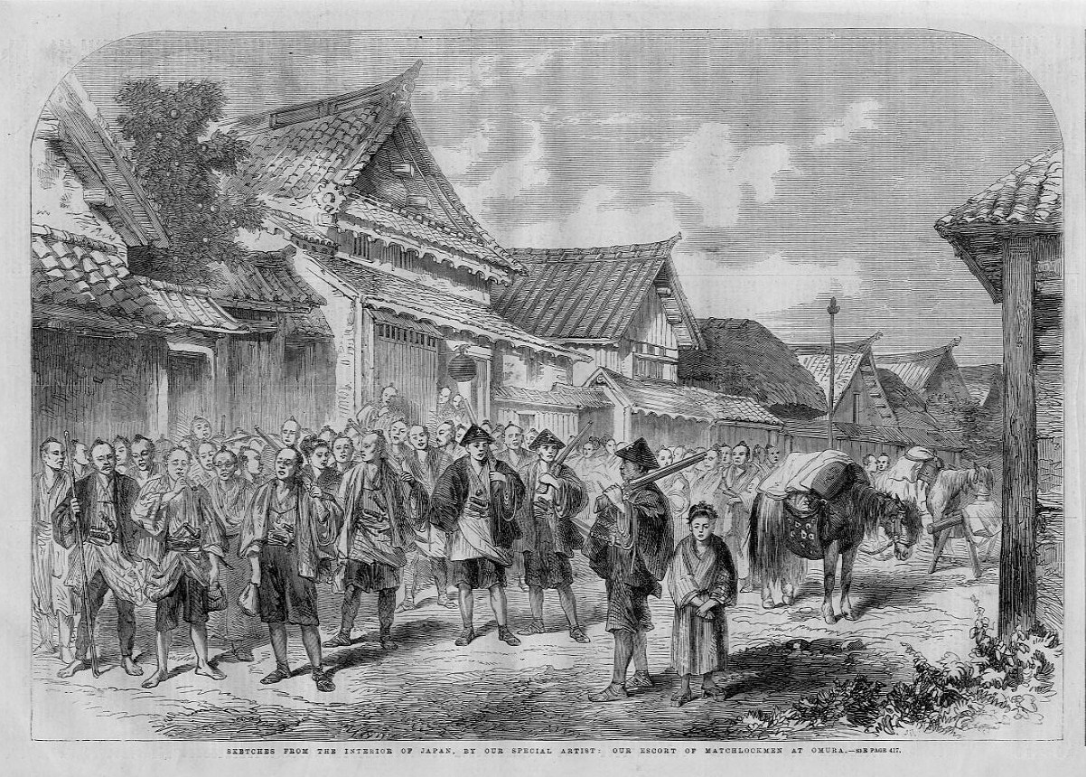 1202x860 Japanese Sketches From The Interior Of Japan Escort Of - Japanese Sketches