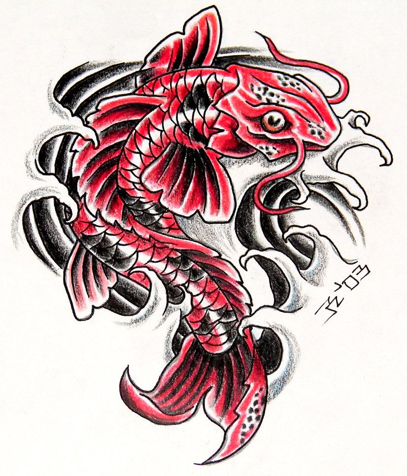 826x966 Japanese Koi Fish Tattoos - Japanese Tattoo Sketch