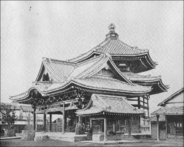 600x480 John L Stoddard - Japanese Temple Sketch