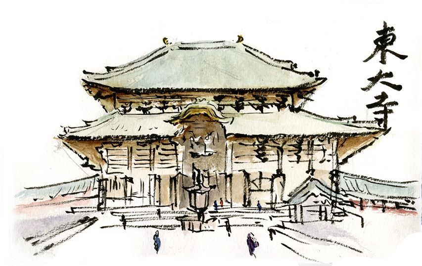 853x538 Tradition And Modernity Around Japan Urban Sketchers - Japanese Temple Sketch