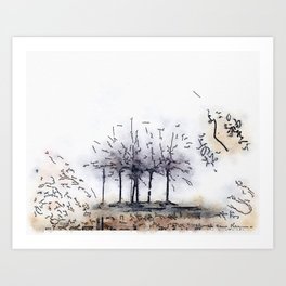 264x264 Japanese Trees Art Prints Society6 - Japanese Tree Sketch