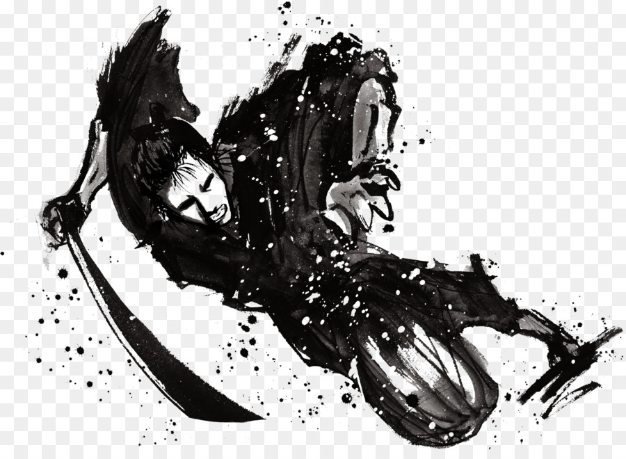 900x660 Samurai Download - Japanese Warrior Sketch