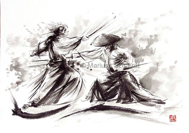 640x452 Japanese Samurai Art Tumblr - Japanese Warrior Sketch