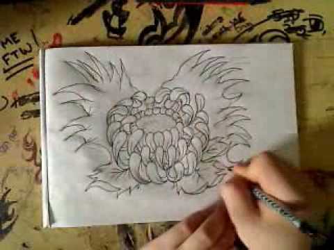 480x360 Japanese Flower Drawing - Japanese Water Sketch