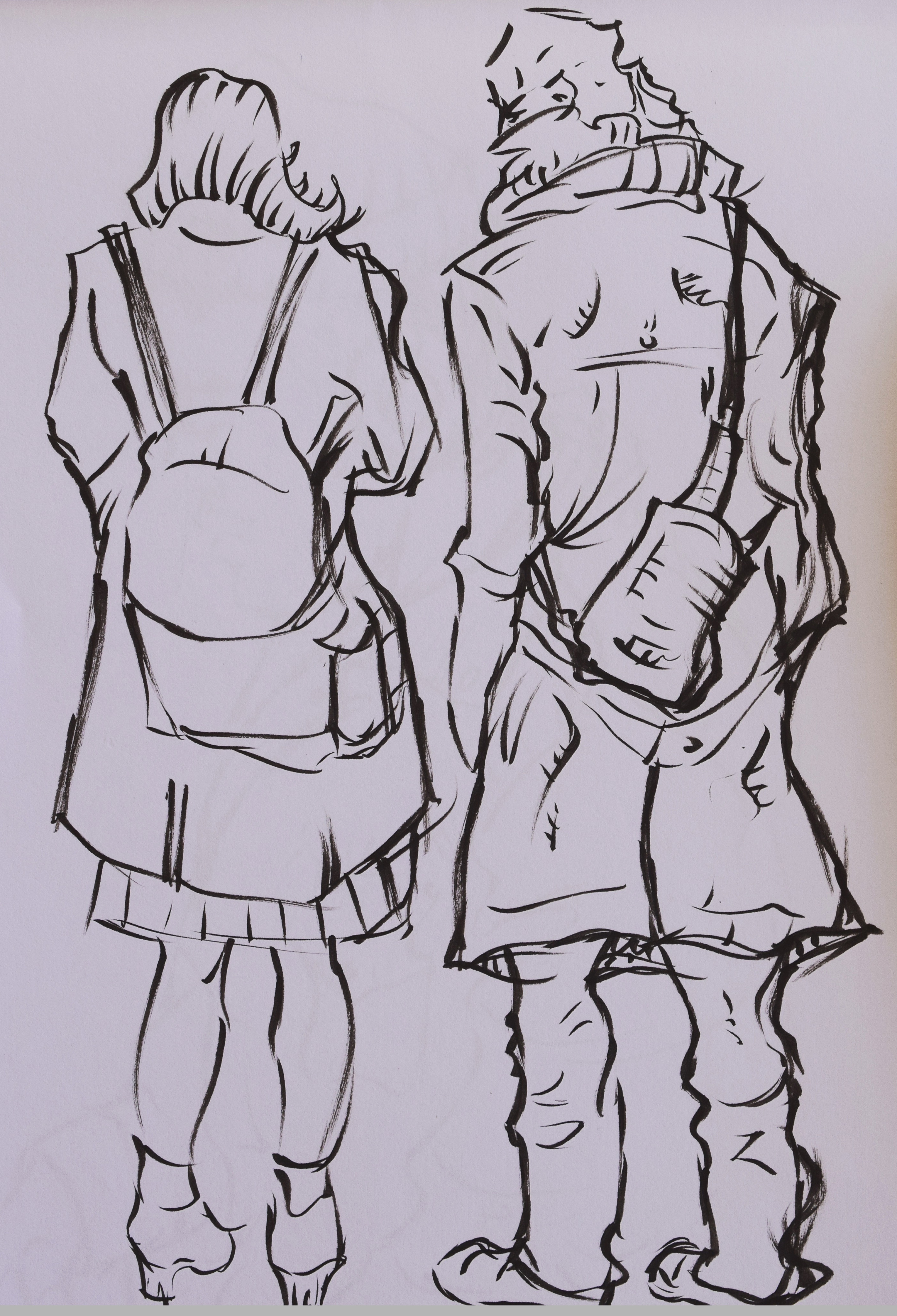 3058x4483 Subway Amp Urban Sketching In Japan 2016 - Japanese Woman Sketch