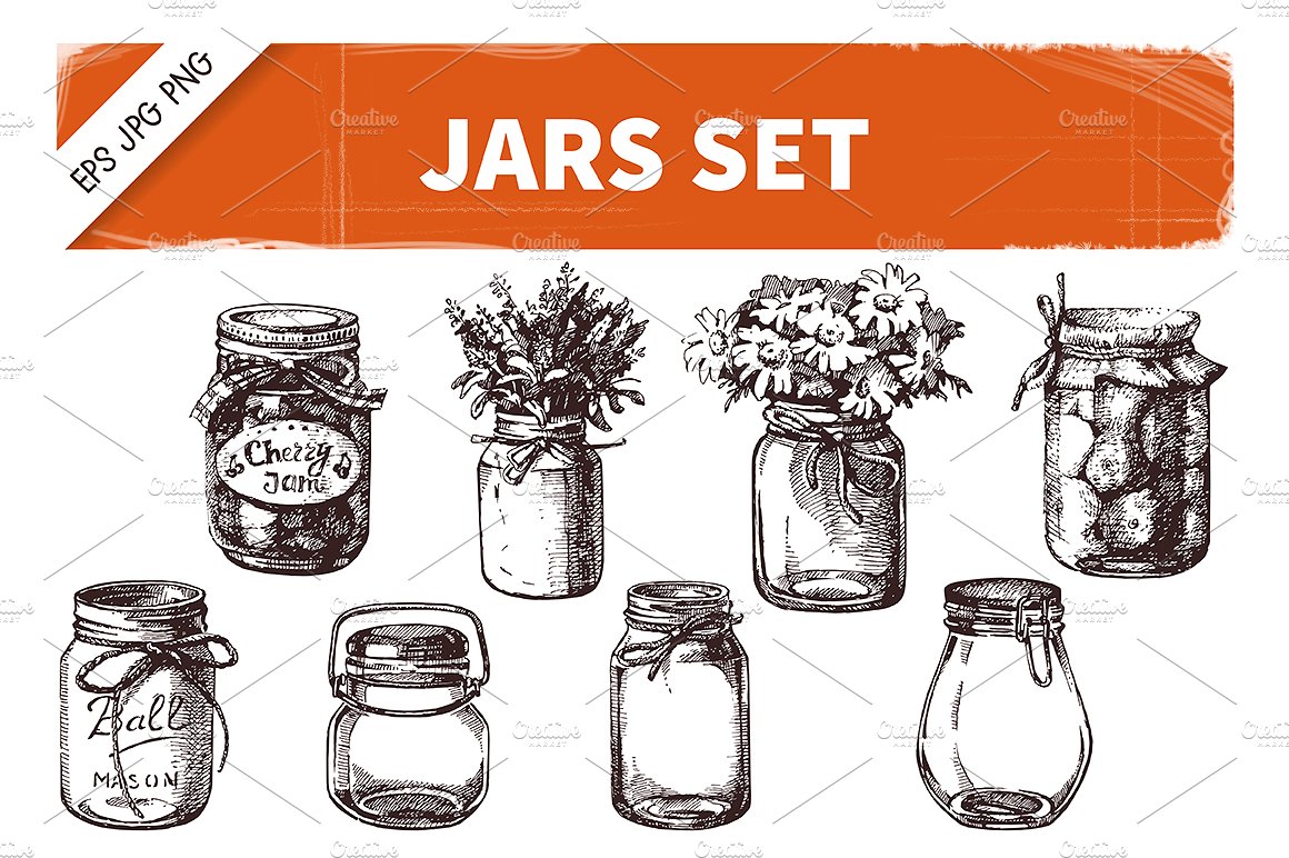 1160x772 Jar Clipart Sketch ~ Frames ~ Illustrations ~ Hd Images ~ Photo - Jar Sketch