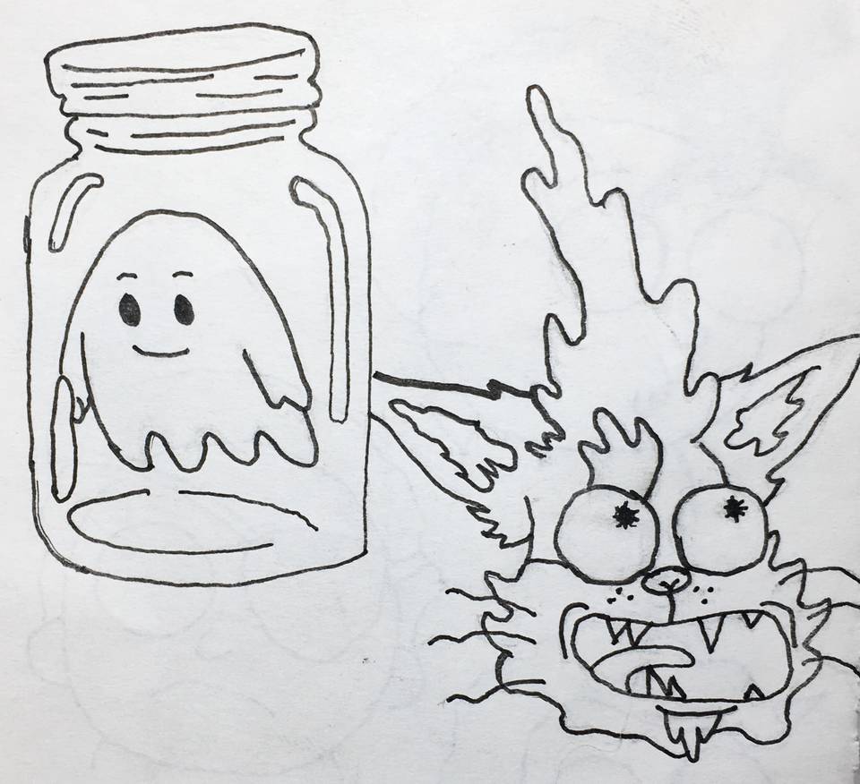 960x876 A Squanchy Ampamp Ghost In A Jar Sketch From Season 1 Of Rick And - Jar Sketch