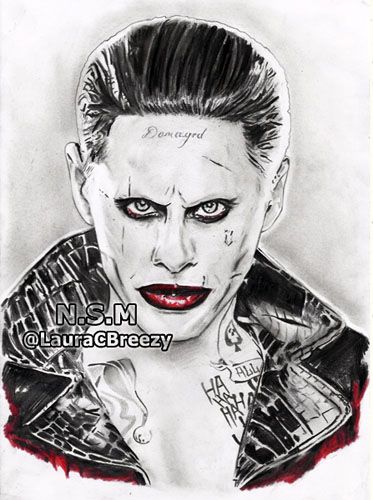 Jared Leto Joker Sketch at PaintingValley.com | Explore collection of ...