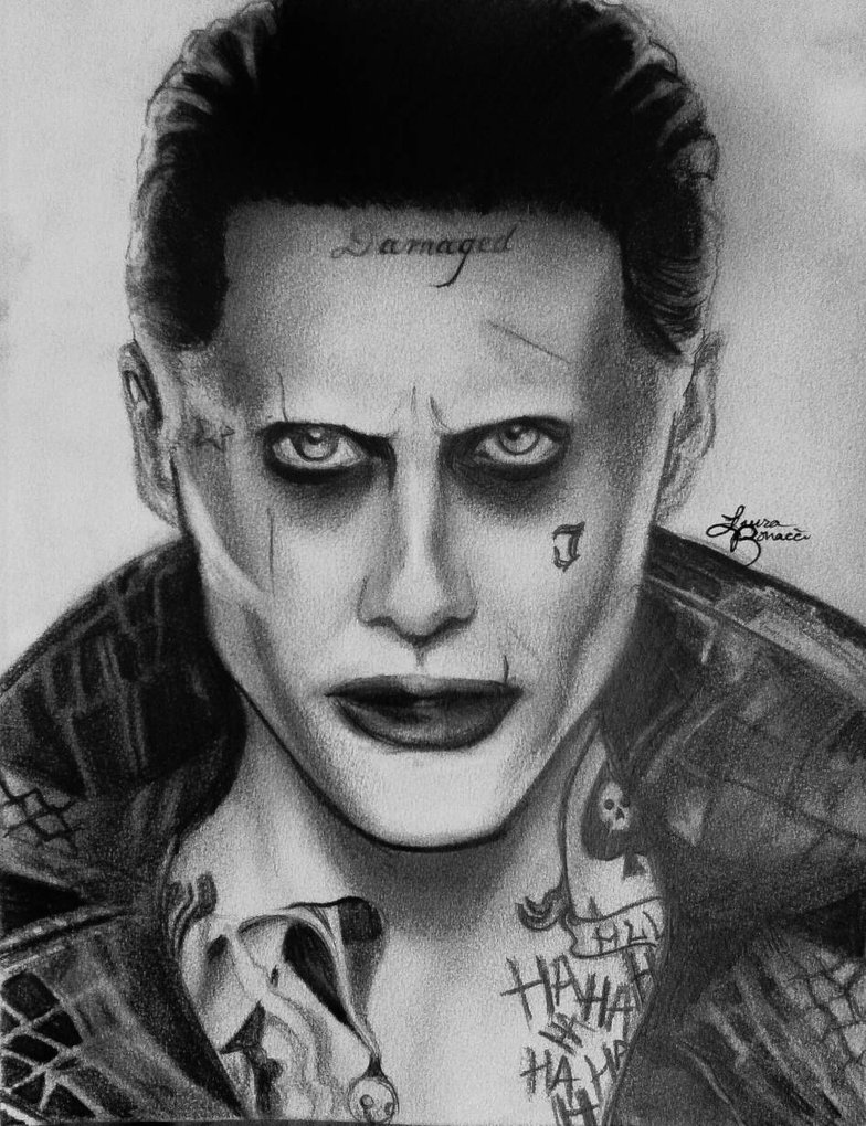 Jared Leto Joker Sketch at PaintingValley.com | Explore collection of ...