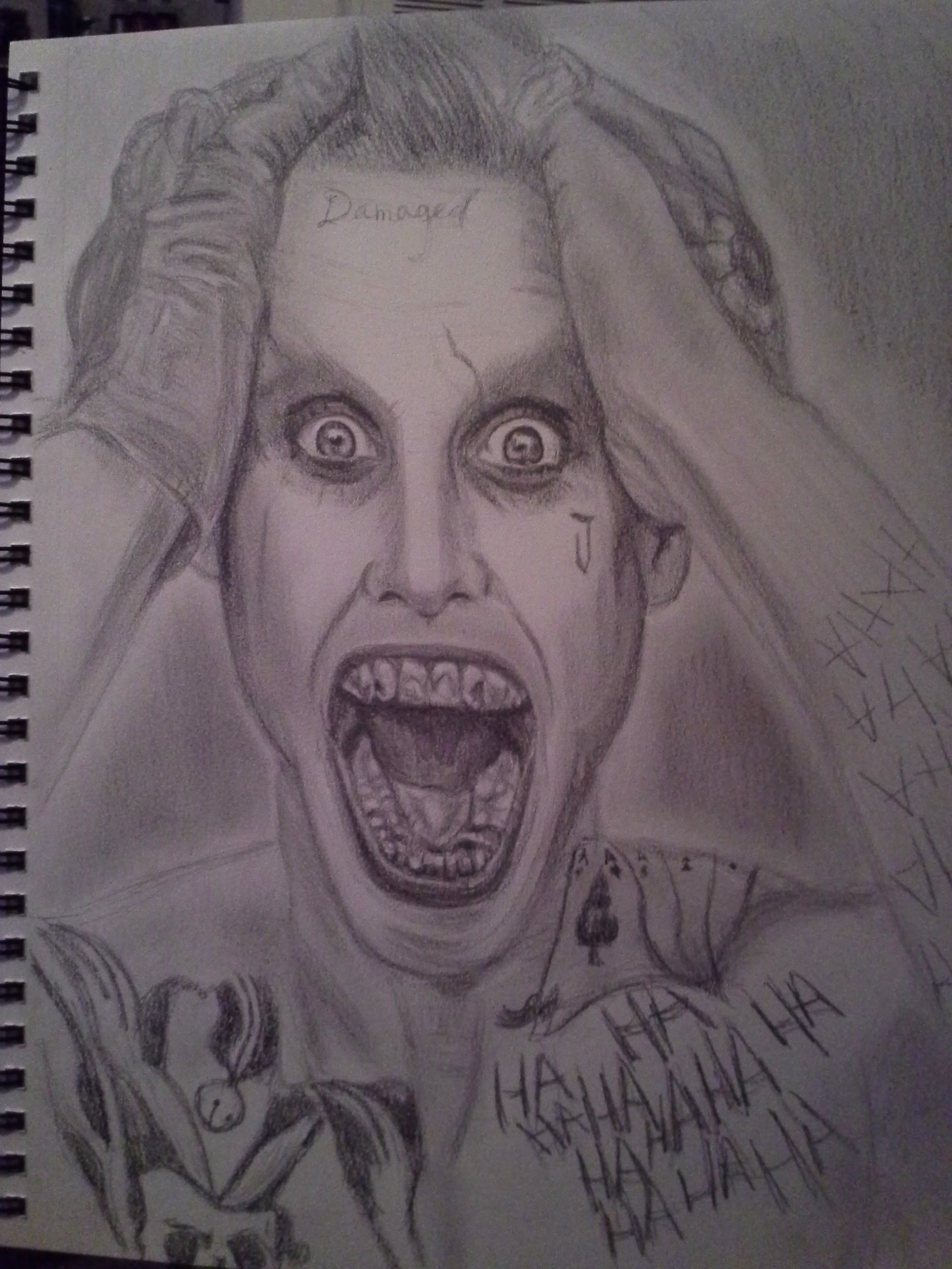 1920x2560 Jared Leto Joker Timelapse Drawing - Jared Leto Joker Sketch