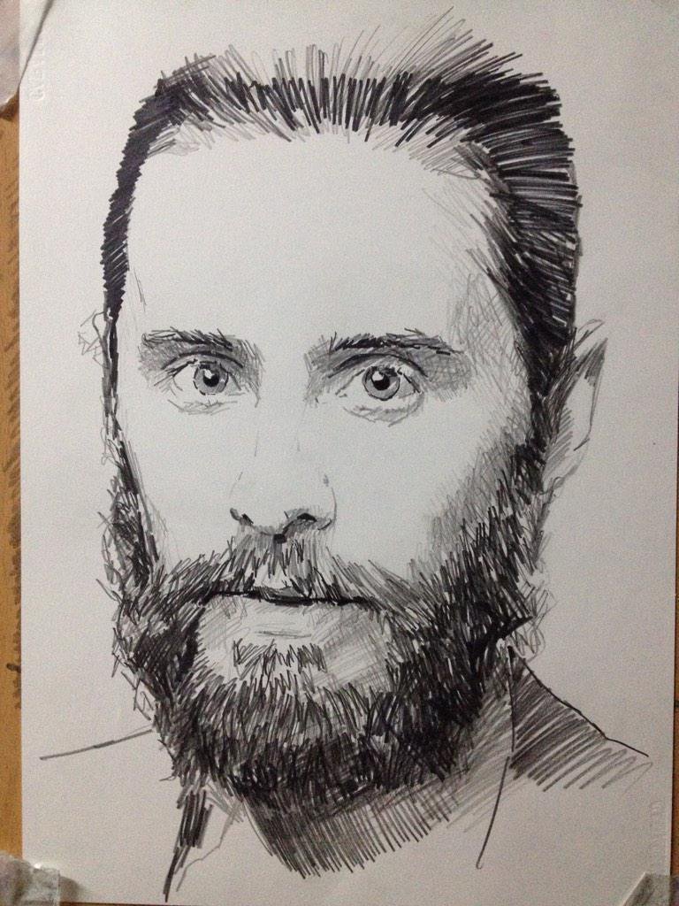 768x1024 Angeluisiglesias On Twitter Jared Leto - Jared Leto Joker Sketch